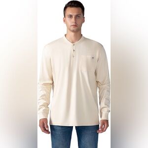 Y2K Diesel Men's Long Sleeve Cream Henley